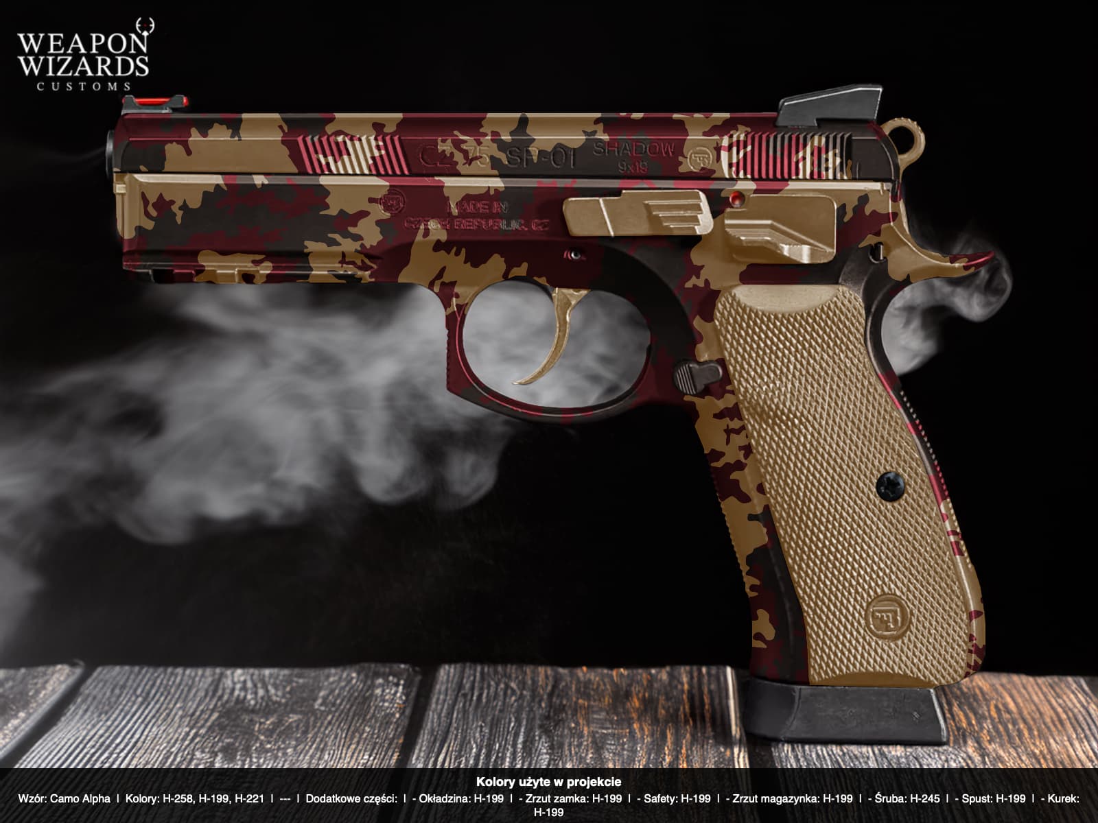 Aplikacja WZRD LAB Konfigurator Cerakote